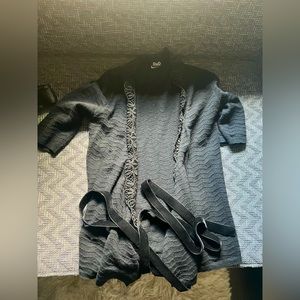 Dolce and Gabbana kimono style black sweater top.